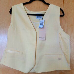 Scotch & Soda Satin Vest Golden Haze XL New